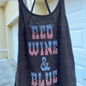 Red Wine & Blue Tank Top